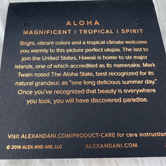 Alex and Ani Rafaelian Silver Aloha Hawaii Charm Bangle Bracelet - Picture 4 of 4